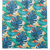 Rideaux De Douche Curtain Exotic Tropical Leaves (Devant)