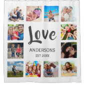 Rideaux De Douche Custom Family Photo Collage Personalized White (Devant)