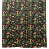 Rideaux De Douche Custom Nature Shower Curtain Mushrooms & Moss (Devant)