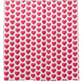 Rideaux De Douche Cute Aquarelle Coeurs Simple Valentines Motif (Devant)