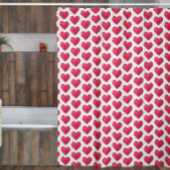 Rideaux De Douche Cute Aquarelle Coeurs Simple Valentines Motif