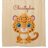 Rideaux De Douche Cute Baby Leopard Safari Animal Kids (Devant)