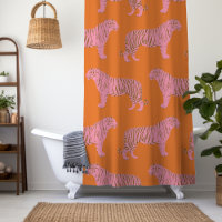 Cute Boho Orange et Pink Tiger Art Motif