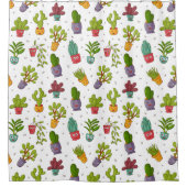 Rideaux De Douche Cute Cactus Nature Succulents Motif (Devant)