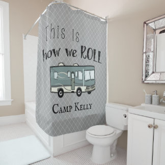 Rideaux De Douche Cute Camping RV "C'est comme ça que nous roulons"