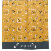 Rideaux De Douche Cute Cat Nom Motif moderne (Devant)