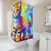 Rideaux De Douche Cute chat (En situation)