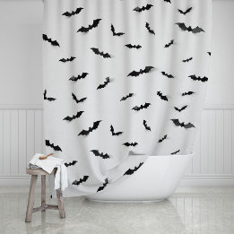 Rideaux De Douche Cute chauves-souris Éffrayante Halloween Goth Douc