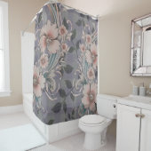 Rideaux De Douche Cute Elegant Floral En vichy Motif (En situation)