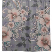 Rideaux De Douche Cute Elegant Floral En vichy Motif (Devant)