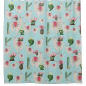 Rideaux De Douche Cute Fiesta Llama & Cactus Motif (Devant)