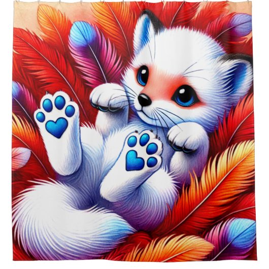Rideaux De Douche Cute Fox (Devant)