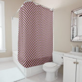 Rideaux De Douche Cute Fun Modern Checkerboard Olive Lilac Geometric (En situation)