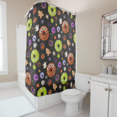 Rideaux De Douche Cute Halloween Éffrayant Cookie Citrouille Ghost S (En situation)
