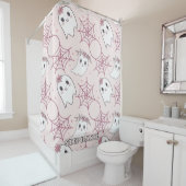 Rideaux De Douche Cute Halloween Ghost & Spiderweb Motif (2) (En situation)