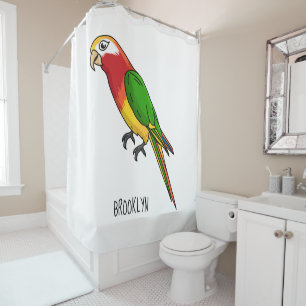 Rideaux De Douche Cute happy parrot