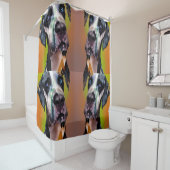 Rideaux De Douche Cute Harlequin Great Dane (En situation)