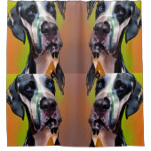 Rideaux De Douche Cute Harlequin Great Dane (Devant)