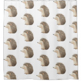 Rideaux De Douche Cute Hérisson en crème Brown (Devant)