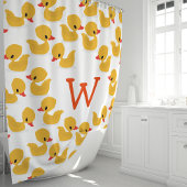 Rideaux De Douche Cute Jaune Duckkis en caoutchouc Monogramme