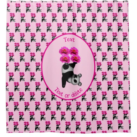 Rideaux De Douche Cute Jonglage Panda Ours Personnalisé (Devant)