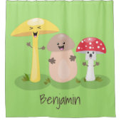 Rideaux De Douche Cute kawaii champignon champignon toadstool (Devant)