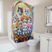 Rideaux De Douche Cute Kittens (En situation)