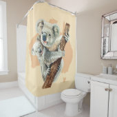Rideaux De Douche Cute Koala Maman et bébé (En situation)