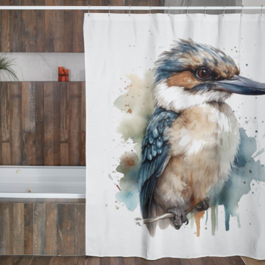 Rideaux De Douche Cute Kookaburra sur une branche