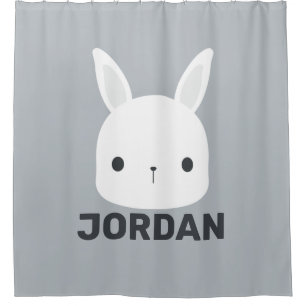 Rideaux De Douche Cute Little Bunny Rabbit with Personalized