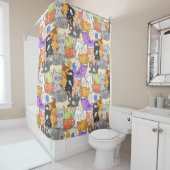 Rideaux De Douche Cute Little Cats Motif (En situation)