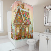 Rideaux De Douche Cute, maison de pain d'épices (En situation)