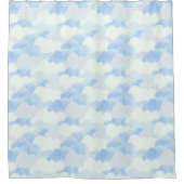 Rideaux De Douche Cute moderne Blue Rain Nuages Motif (Devant)