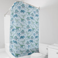 Cute Motif de dinosaure bleu préhistorique