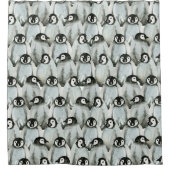 Rideaux De Douche Cute Motif Penguin noir et blanc (Devant)