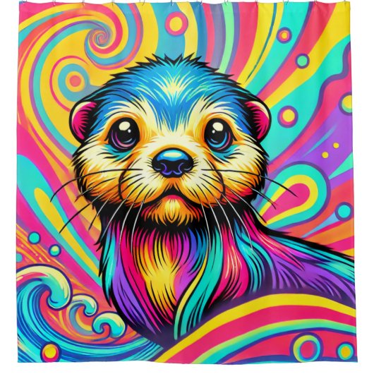 Rideaux De Douche Cute Otter (Devant)
