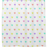 Rideaux De Douche Cute Pastel Rainbow Hearts Motif (Devant)