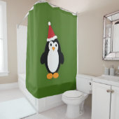 Rideaux De Douche Cute Père Noël Penguin (En situation)