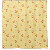 Rideaux De Douche Cute Petit Fox Jaune Motif (Devant)