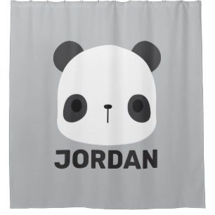 Rideaux De Douche Cute petit ours Panda avec nom personnalisé