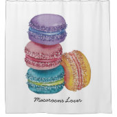 Rideaux De Douche Cute Rainbow Macaroons In Watercolor (Devant)
