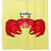 Rideaux De Douche Cute red crab cartoon (Devant)