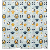 Rideaux De Douche Cute Scandinavian Safari Animal Faces Nursery (Devant)