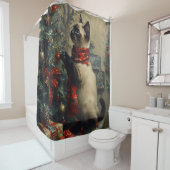 Rideaux De Douche Cute Siamese Chat Noël Vintage (En situation)