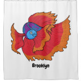Rideaux De Douche Cute Siamese combat poisson betta dessin (Devant)