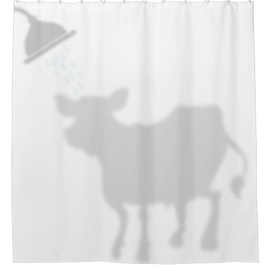 Rideaux De Douche Cute Vache Ombre Silhouette Ombre Épouses Douche (Devant)