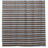 Rideaux De Douche Cute vintage blue brown stripes (Devant)