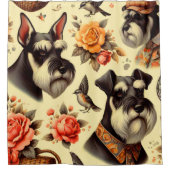 Rideaux De Douche Cute Vintage Schnauzer (Devant)