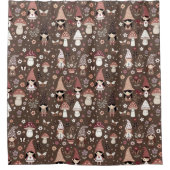 Rideaux De Douche Cute Whimsical Fair Gnomes and Mushrooms  (Devant)