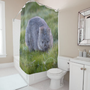 Rideaux De Douche Cute Wombat Wildlife Animal Australie Green